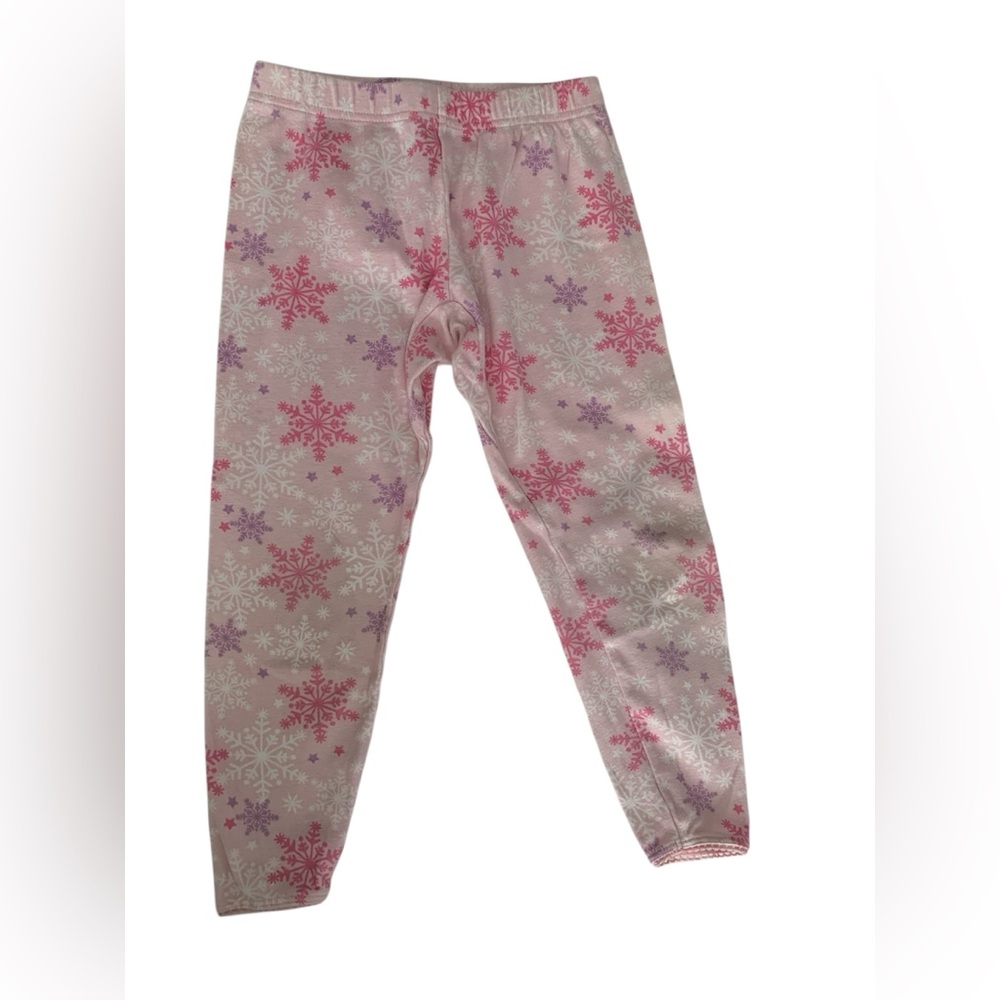 Circo Pajama Bottoms Girls Size 6 Pink White Purple Snowflakes Pants Leggings